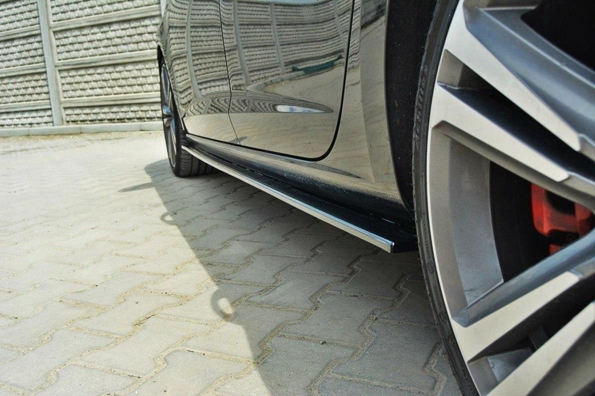 Image of Maxton Side Skirts Glanzend Zwart ABS Plastic Seat Leon