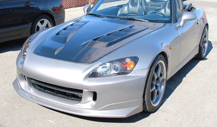 Image of PU Design Voor Bumper Lip AMS Style Zwart Polyurethane Honda S2000