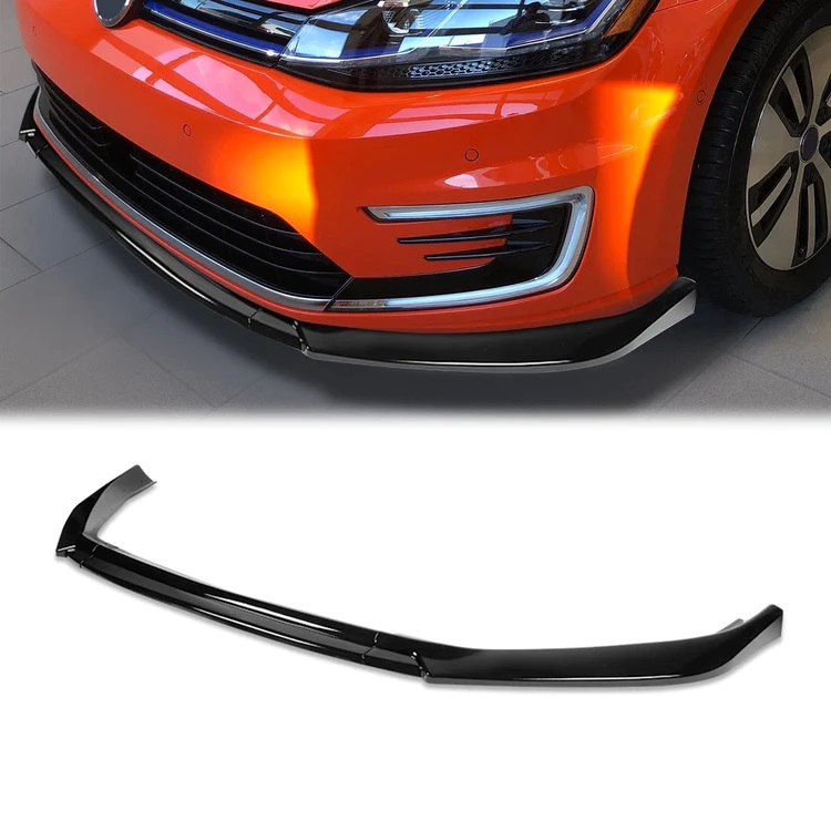 Image of SK-Import Voor Bumper Lip Glanzend Zwart ABS Plastic Volkswagen Golf