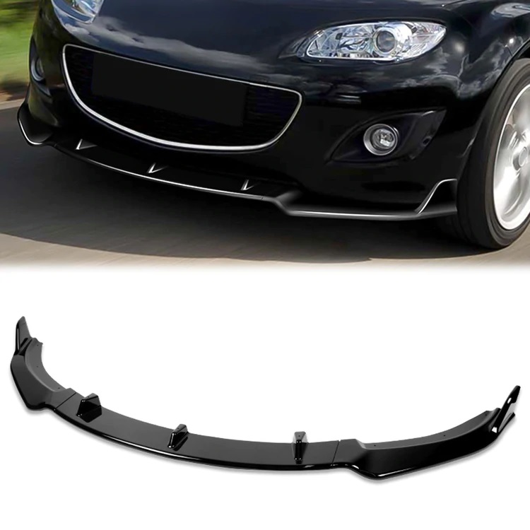 Image of SK-Import Voor Bumper Lip Glanzend Zwart ABS Plastic Mazda MX-5