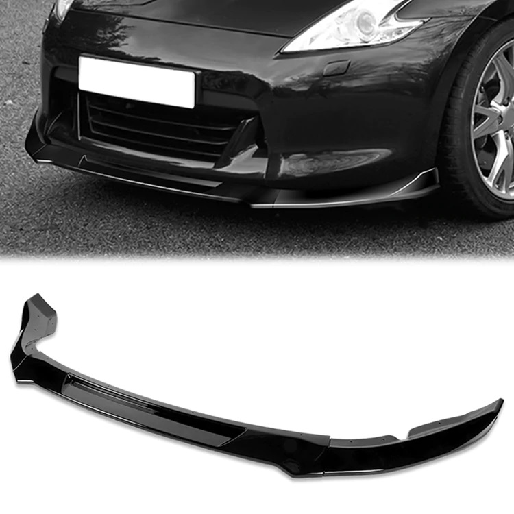 Image of SK-Import Voor Bumper Lip Glanzend Zwart ABS Plastic Nissan 370Z Pre Facelift