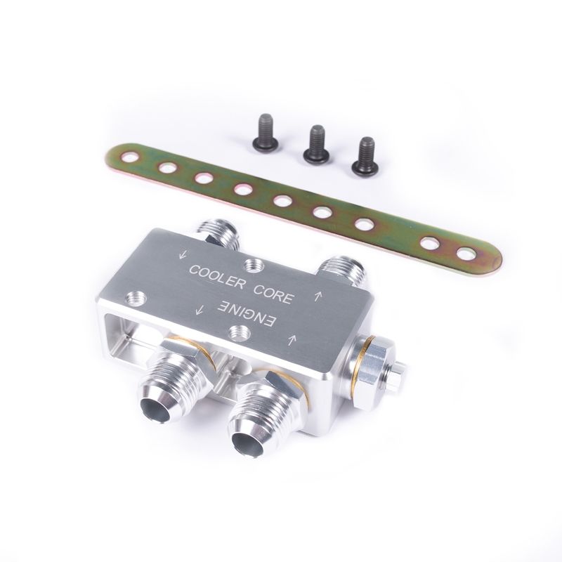 Image of D1 Spec Olie Thermostaat Adapter Zilver Aluminium