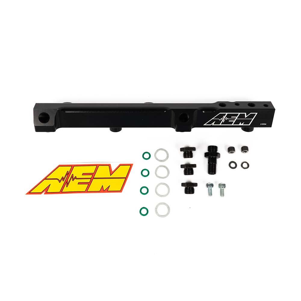 Image of AEM Brandstofrail High-Flow Zwart Aluminium Honda Prelude,Shuttle
