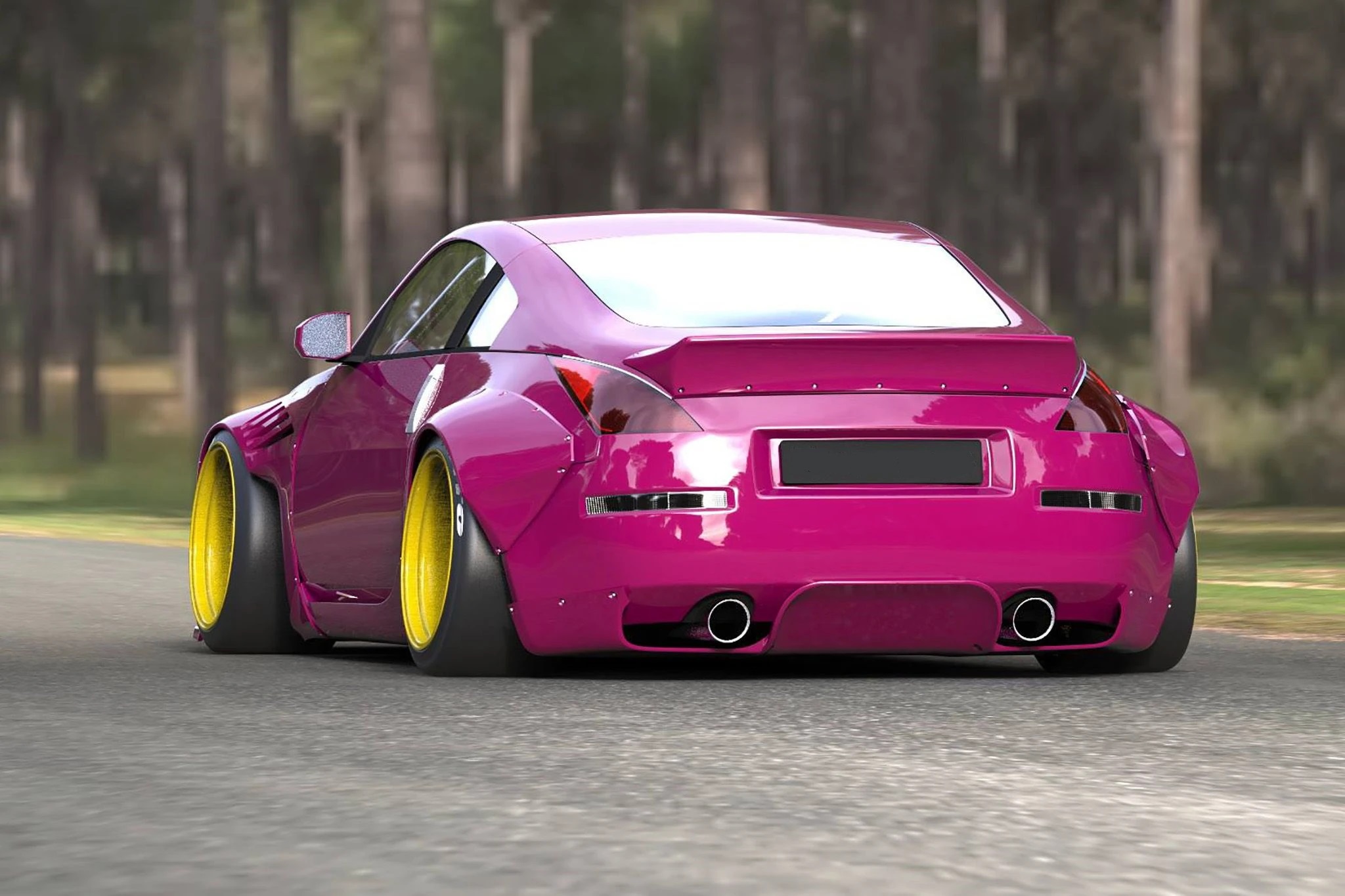 Image of ABS Dynamics Achter Ducktail Spoiler ABS Plastic Nissan 350Z