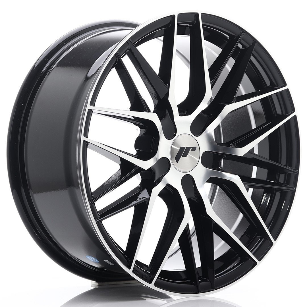 Image of JR-Wheels JR28 Velgen 18 Inch 8.5J ET20-40 Custom PCD Gloss Black Machined Face