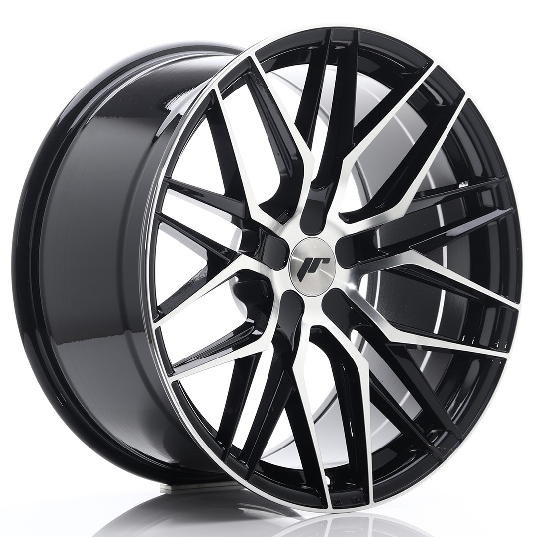Image of JR-Wheels JR28 Velgen 20 Inch 10J ET20-40 Custom PCD Gloss Black Machined Face