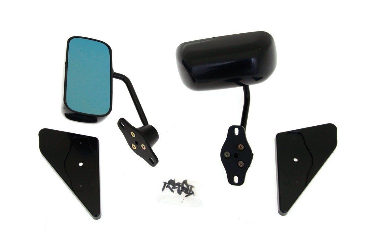 Image of SK-Import Zijspiegels F1 Style Handmatig Verstelbaar Zwart ABS Plastic