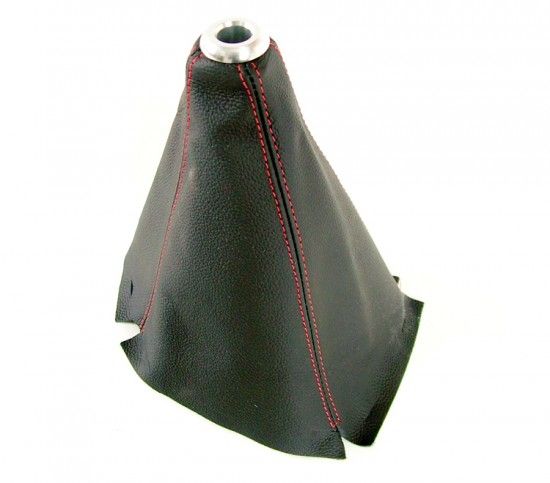 Image of D1 Spec Pookhoes Rode Kruisstiksel Rode Stiksels Zwart Leer