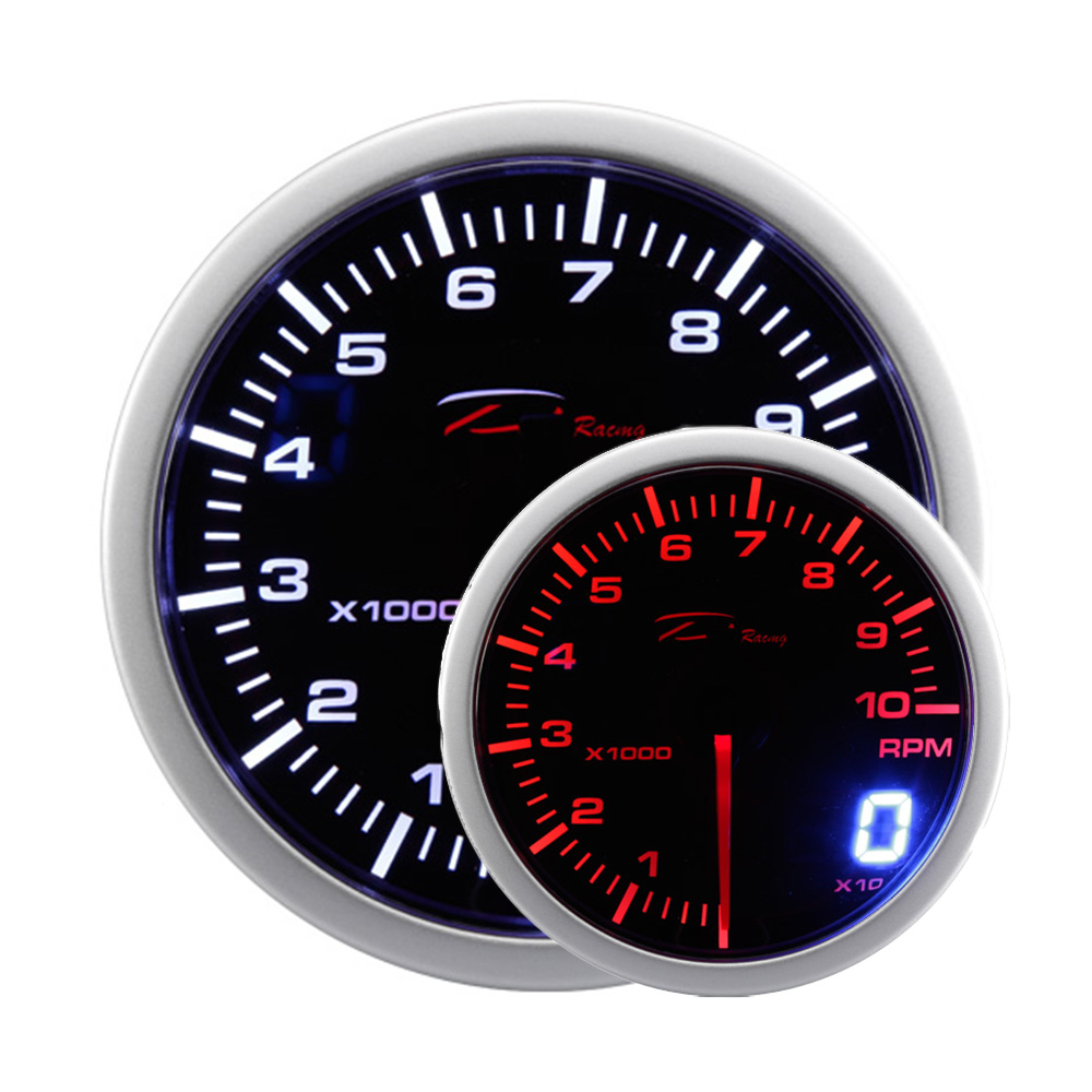 Image of Depo Racing Meter Dual View Series Zwart 52mm Toerenteller