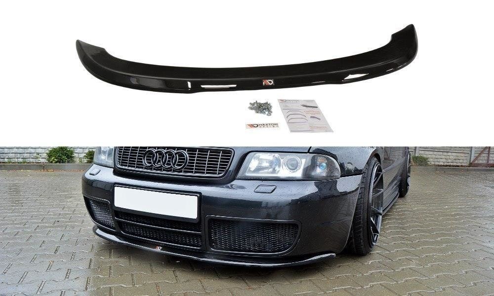 Image of Maxton Voor Bumper Lip Glanzend Zwart ABS Plastic Audi S4
