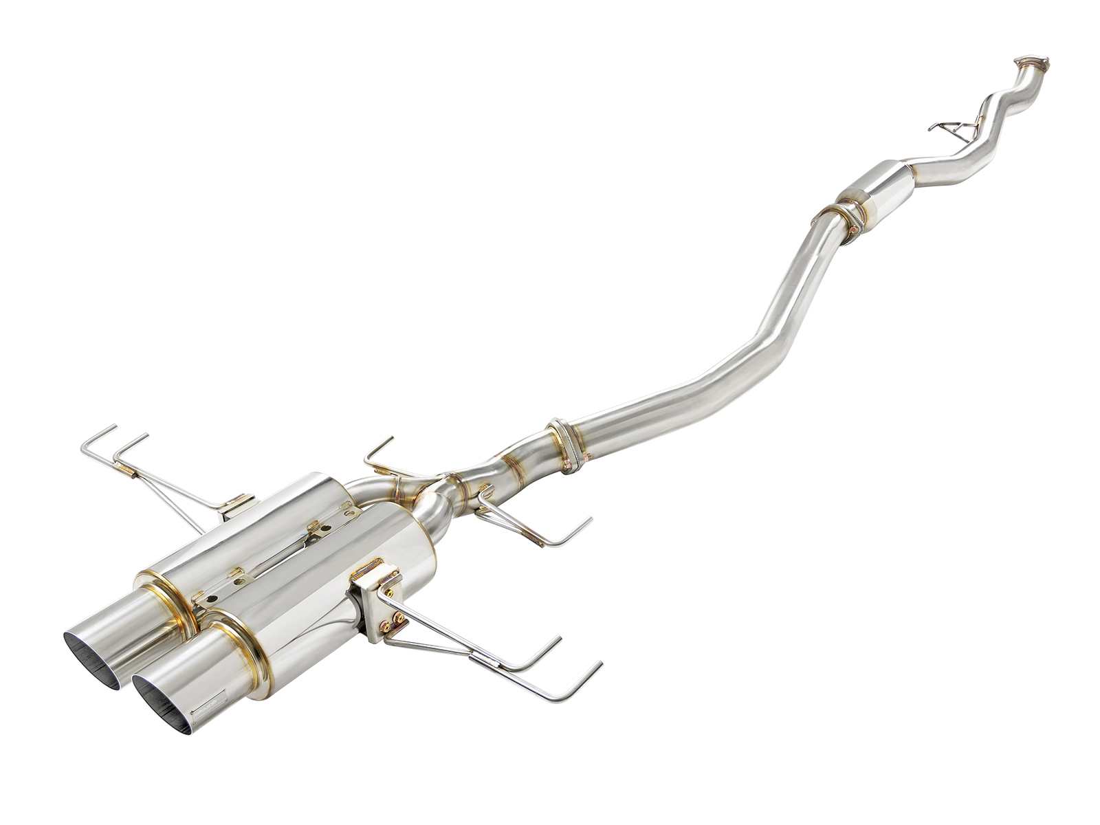 Skunk2 Cat-back Uitlaatsysteem Mega Power Dual Muffler 76mm Roestvrij Staal Honda Civic