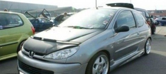 Image of Masterbra Steenslag Beschermer Zwart Vinyl Peugeot 206