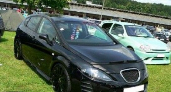 Image of Masterbra Steenslag Beschermer Zwart Vinyl Seat Leon