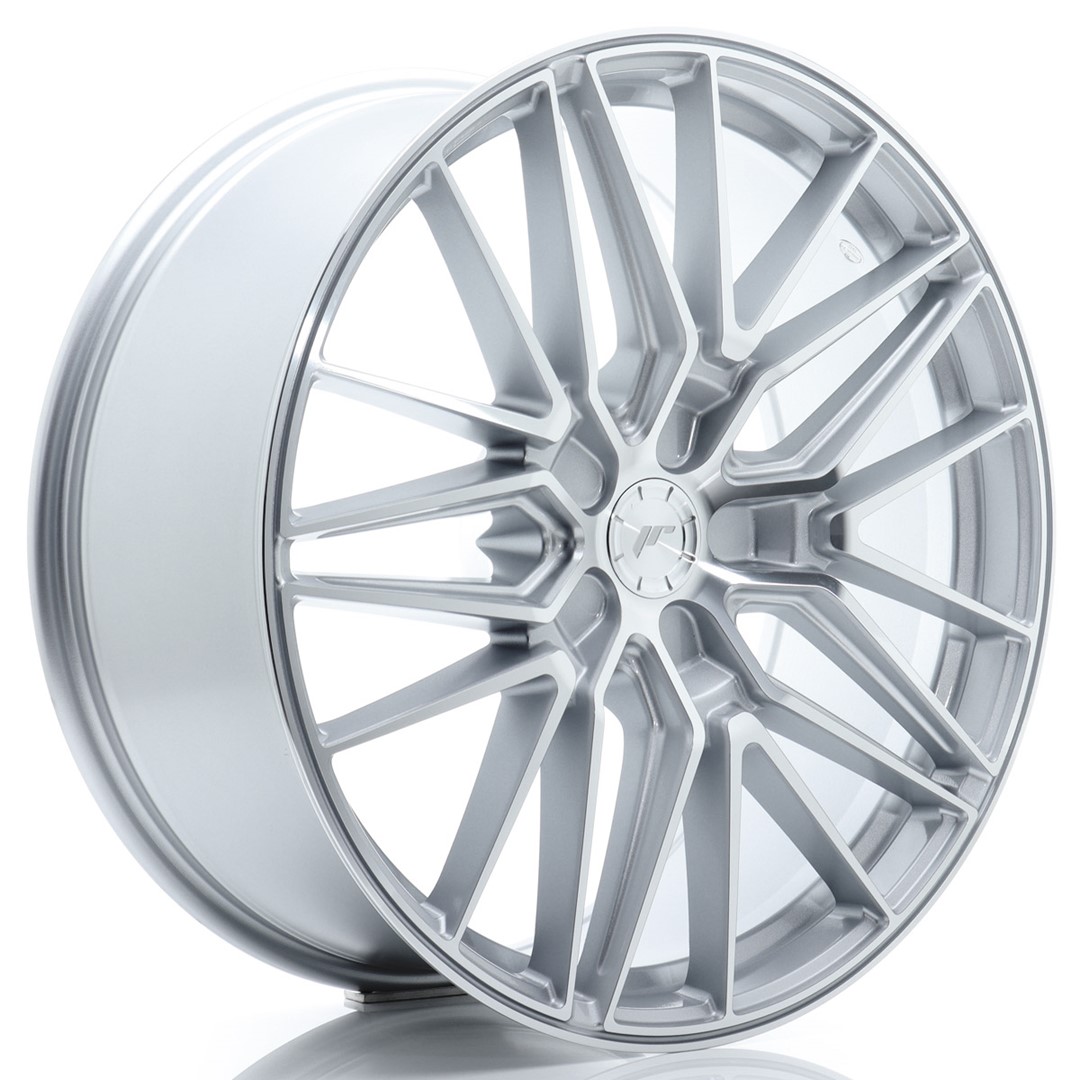 Image of JR-Wheels JR38 Velgen 21 Inch 9J ET10-52 Custom PCD Flow Form Silver Machined Face