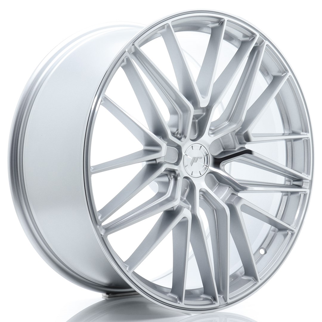 Image of JR-Wheels JR38 Velgen 22 Inch 9J ET10-45 Custom PCD Flow Form Silver Machined Face