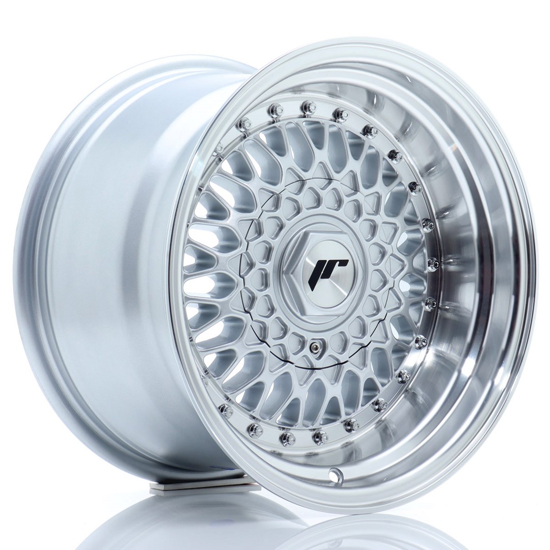 Image of JR-Wheels JR9 Velgen 15 Inch 9J ET10 4x100,4x108 Silver Machined Lip