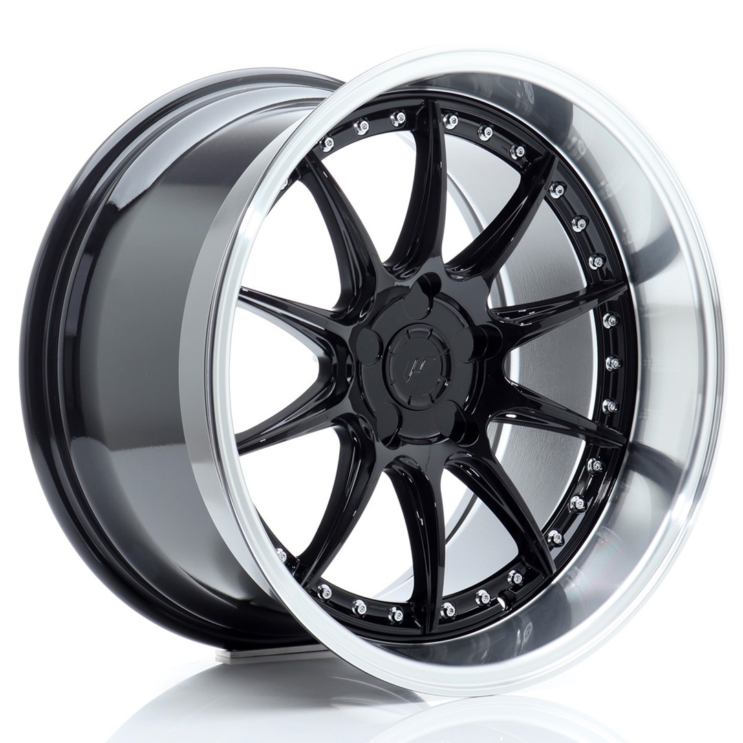 Image of JR-Wheels JR41 Velgen 18 Inch 10.5J ET15-25 Custom PCD Gloss Black Machined Lip