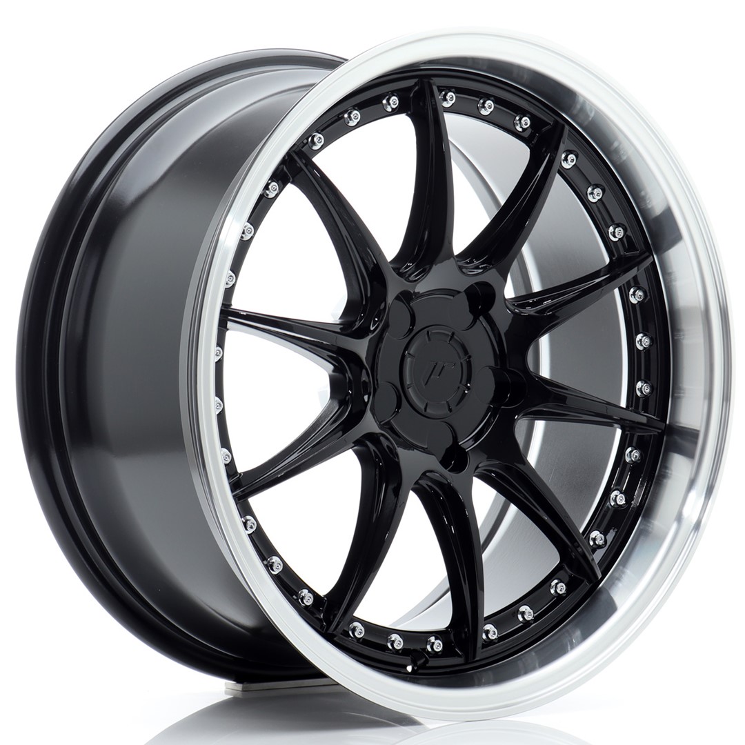 Image of JR-Wheels JR41 Velgen 18 Inch 8.5J ET15-35 Custom PCD Gloss Black Machined Lip