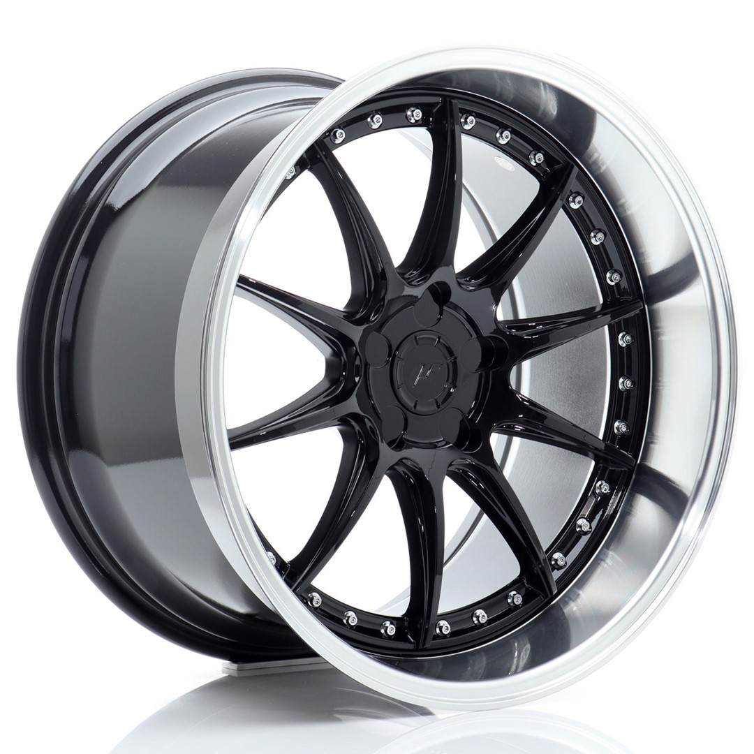 Image of JR-Wheels JR41 Velgen 19 Inch 11J ET12-25 Custom PCD Gloss Black Machined Lip