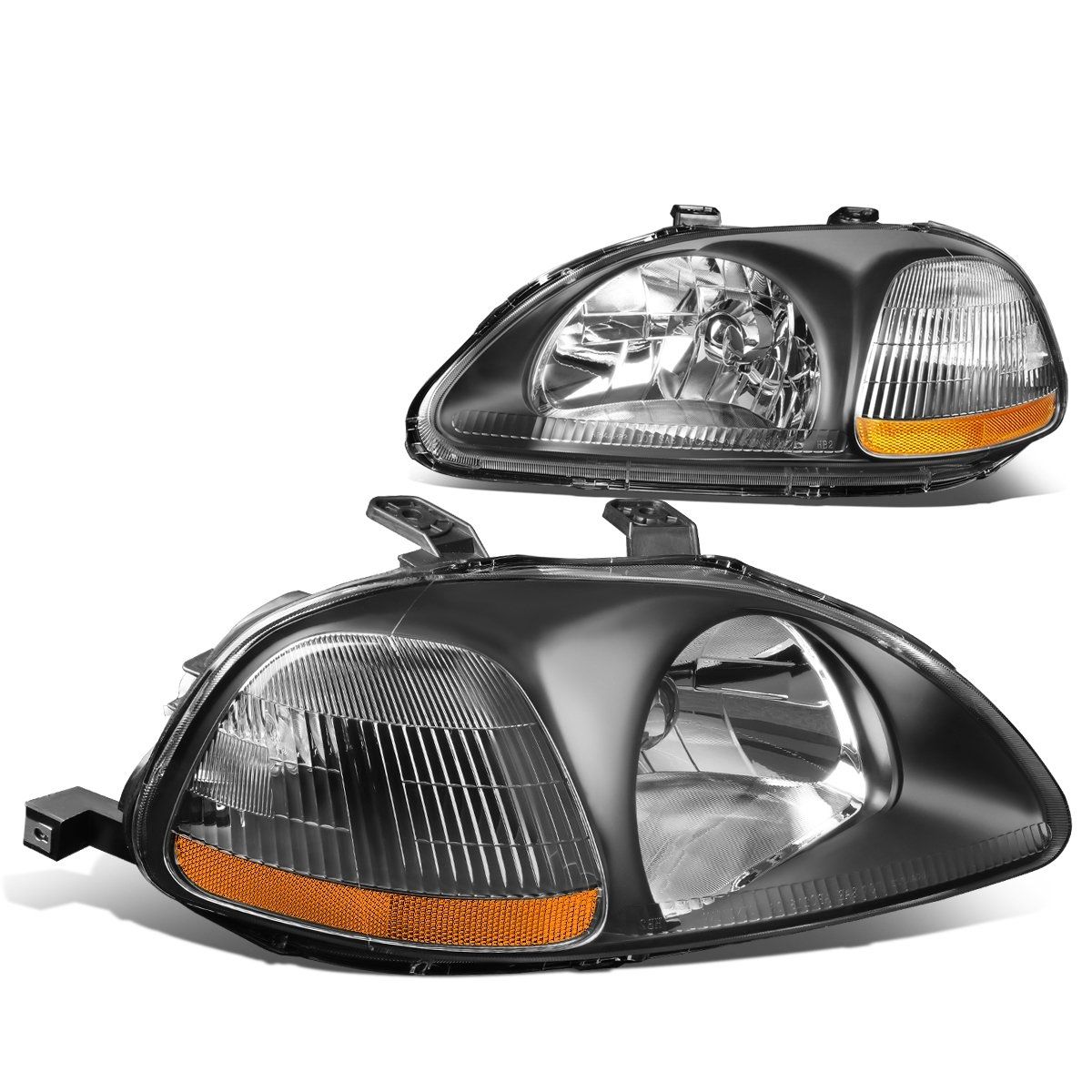 Image of SK-Import Koplampen JDM Style Amber Corner Black Housing Honda Civic Pre-Facelift 1996-1998