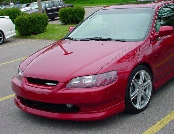 Image of PU Design Voor Bumper Lip OEM Style Zwart Polyurethane Honda Accord