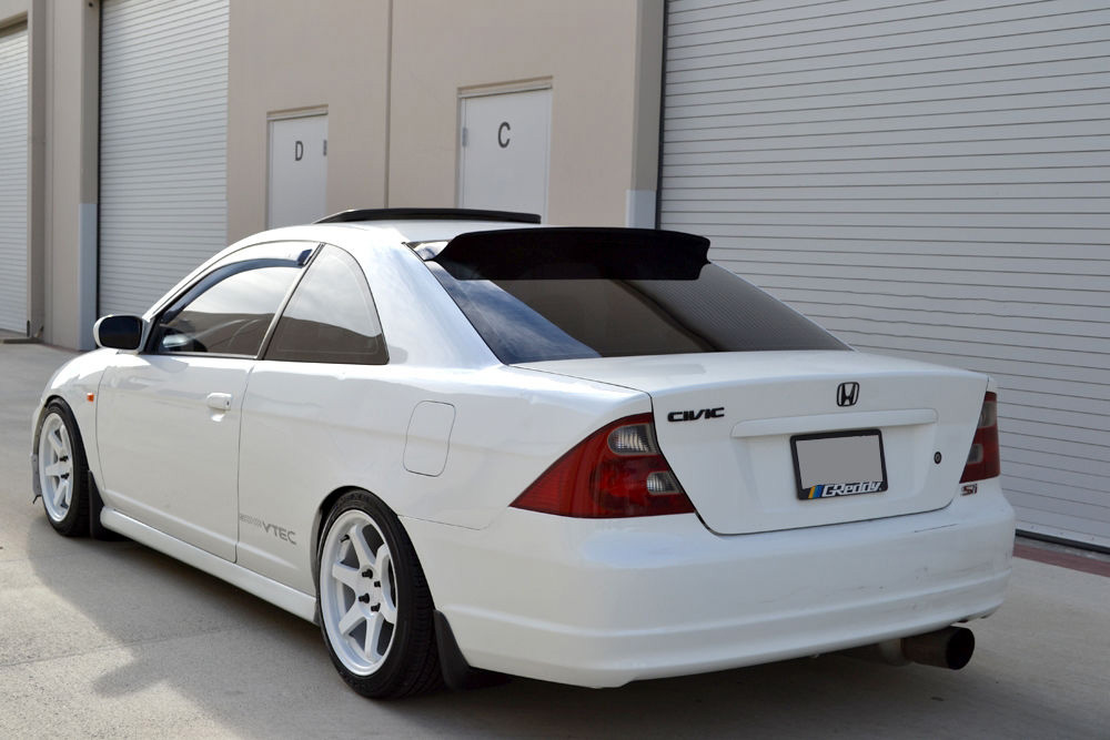 Image of SK-Import Voor Zijwindscherm JDM Style Smoke Kunststof Honda Civic