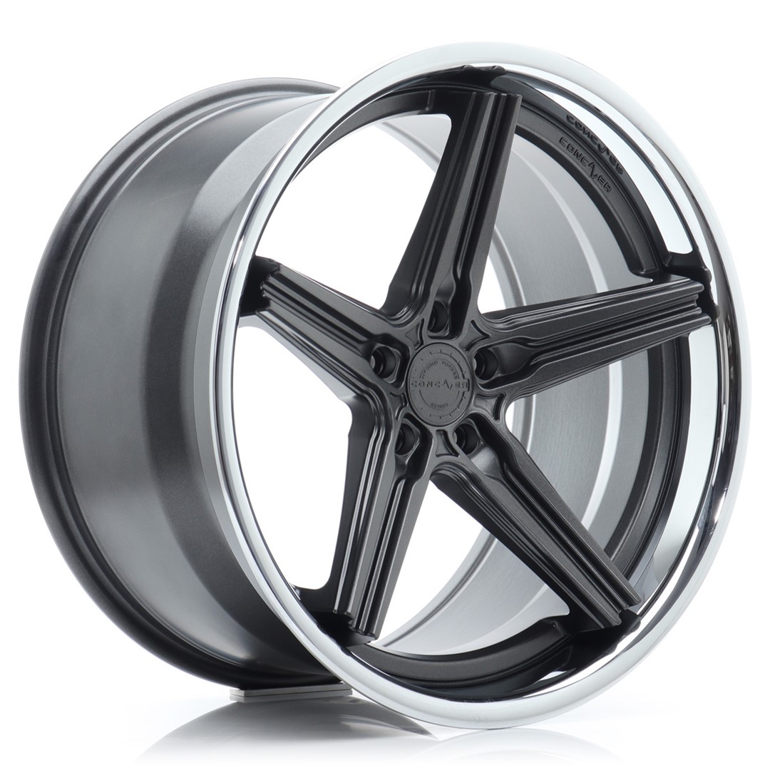 Image of Concaver CVR9 Velgen 21 Inch 10.5J ET10-46 Custom PCD Diepe Concave Flow Form Carbon Graphite Polished Stainless Steel Lip
