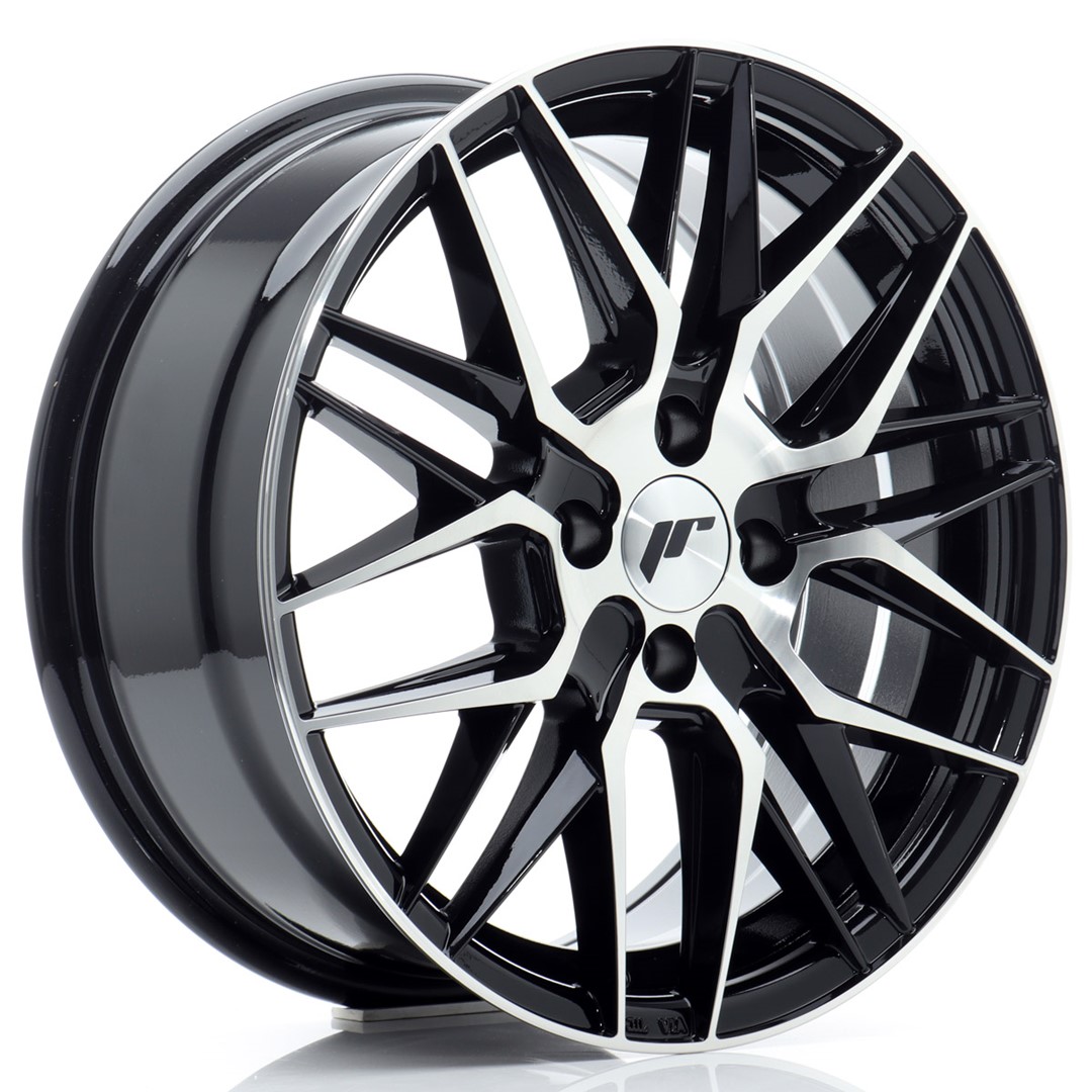 Image of JR-Wheels JR28 Velgen 16 Inch 7J ET40 4x100 Gloss Black Machined Face