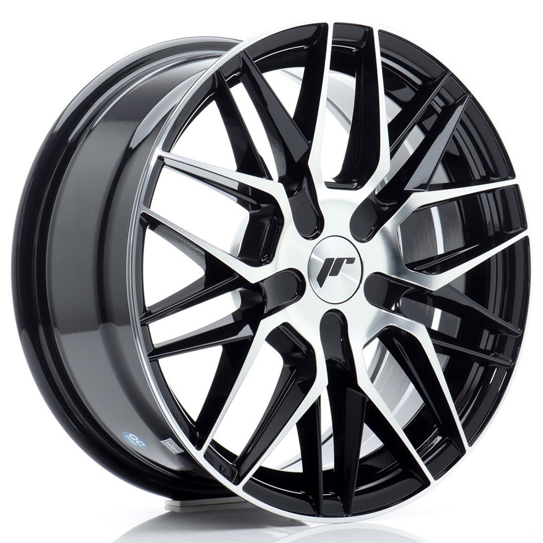 Image of JR-Wheels JR28 Velgen 16 Inch 7J ET20-40 Custom PCD Gloss Black Machined Face