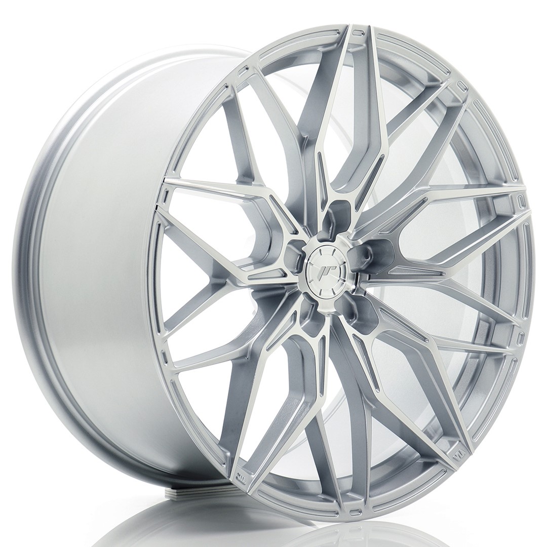 Image of JR-Wheels JR46 Velgen 20 Inch 9J ET20-35 Custom PCD Flow Form Silver Machined Face