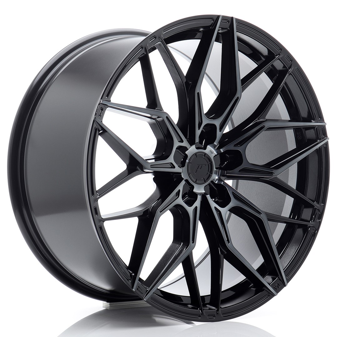 Image of JR-Wheels JR46 Velgen 20 Inch 10J ET20-46 Custom PCD Flow Form Black Machined Tinted Face