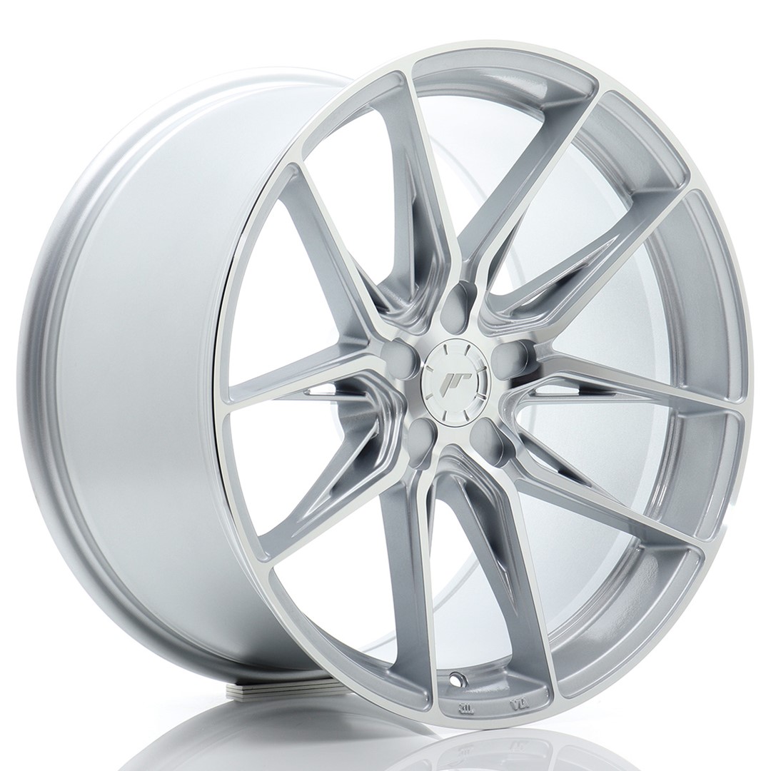 Image of JR-Wheels JR44 Velgen 19 Inch 10J ET15-45 Custom PCD Flow Form Silver Machined Face