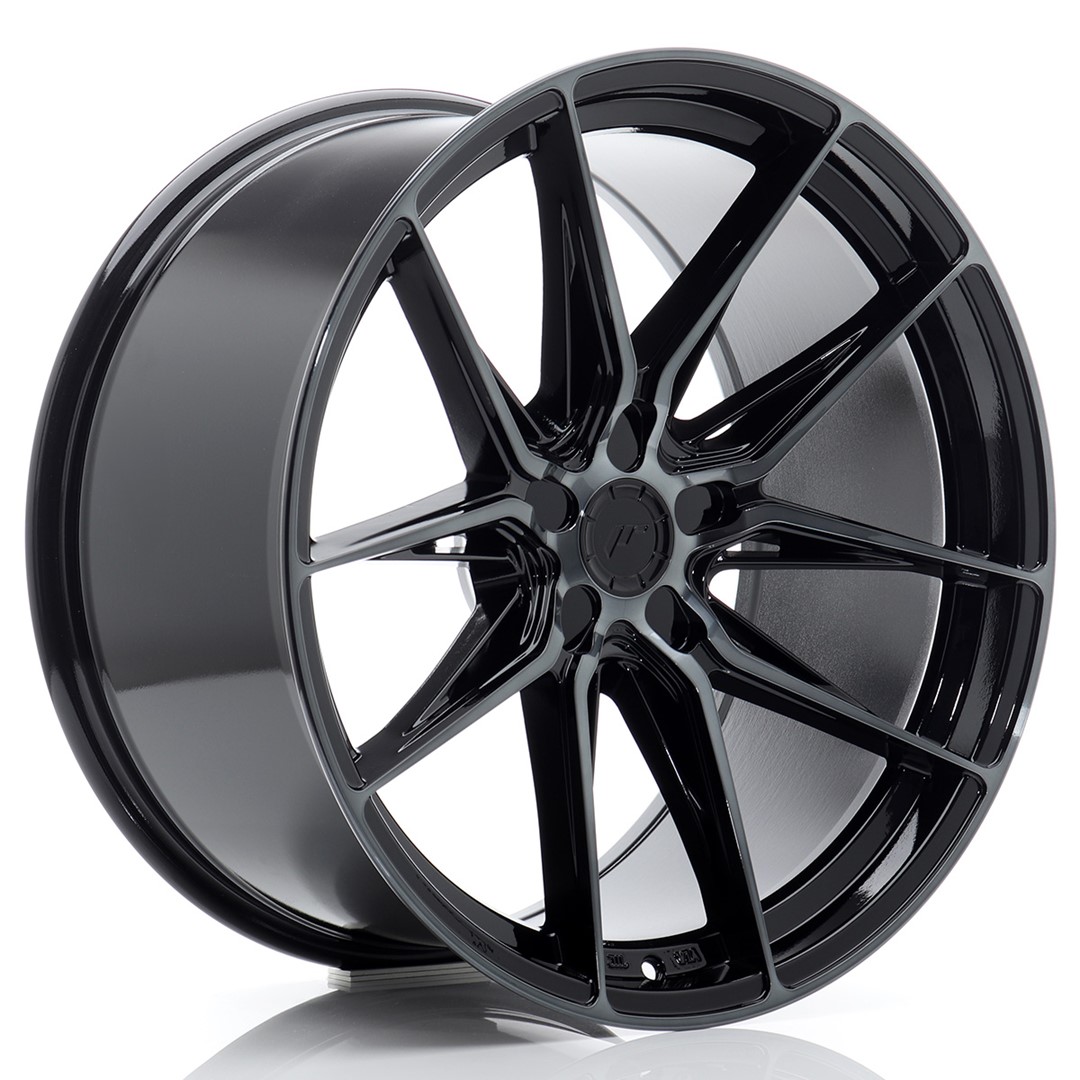 Image of JR-Wheels JR44 Velgen 20 Inch 10J ET15-35 Custom PCD Flow Form Black Machined Tinted Face