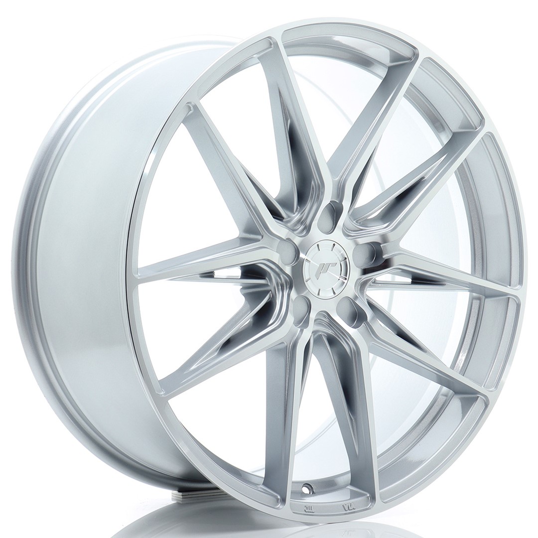 Image of JR-Wheels JR44 Velgen 21 Inch 9.5J ET20-45 Custom PCD Flow Form Silver Machined Face