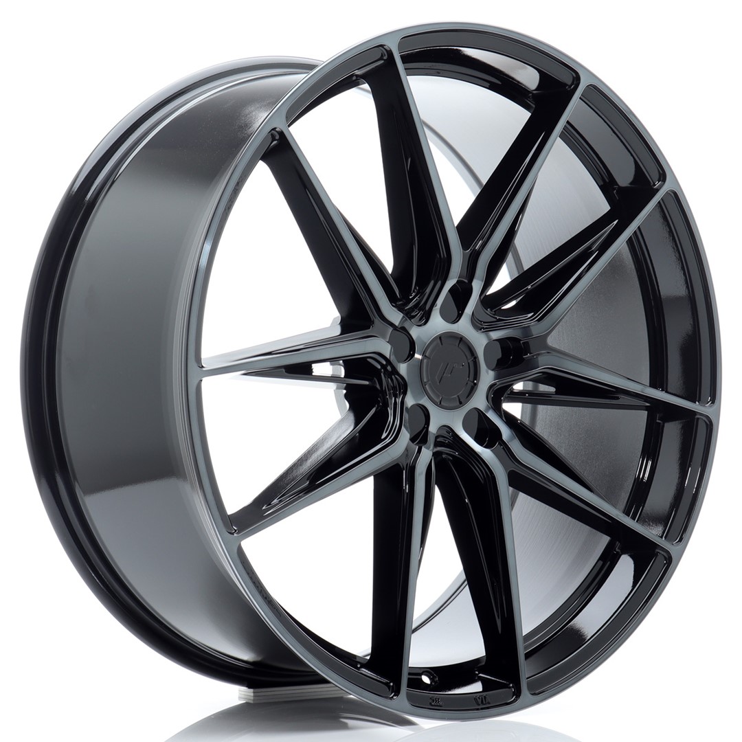 Image of JR-Wheels JR44 Velgen 22 Inch 10J ET20-46 Custom PCD Flow Form Black Machined Tinted Face