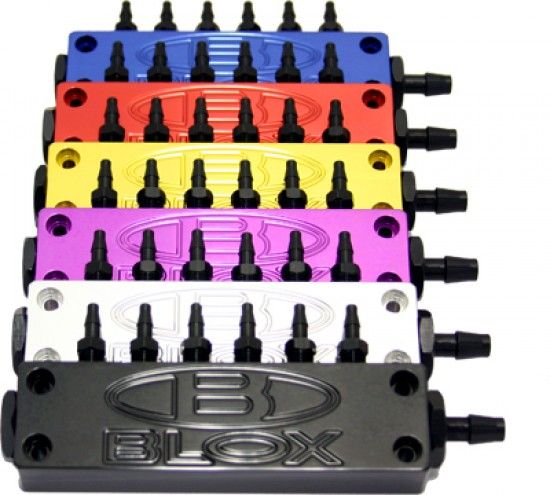 Image of Blox Racing Spruitstuk Vacuum Kit 6-Port Aluminium