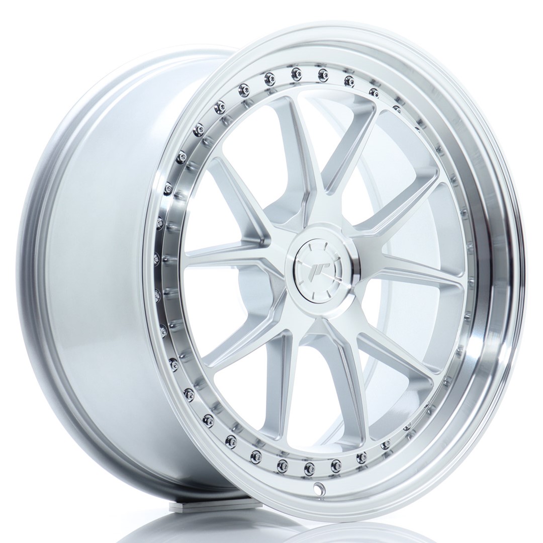 Image of JR-Wheels JR39 Velgen 19 Inch 9J ET15-40 Custom PCD Flow Form Silver Machined Face