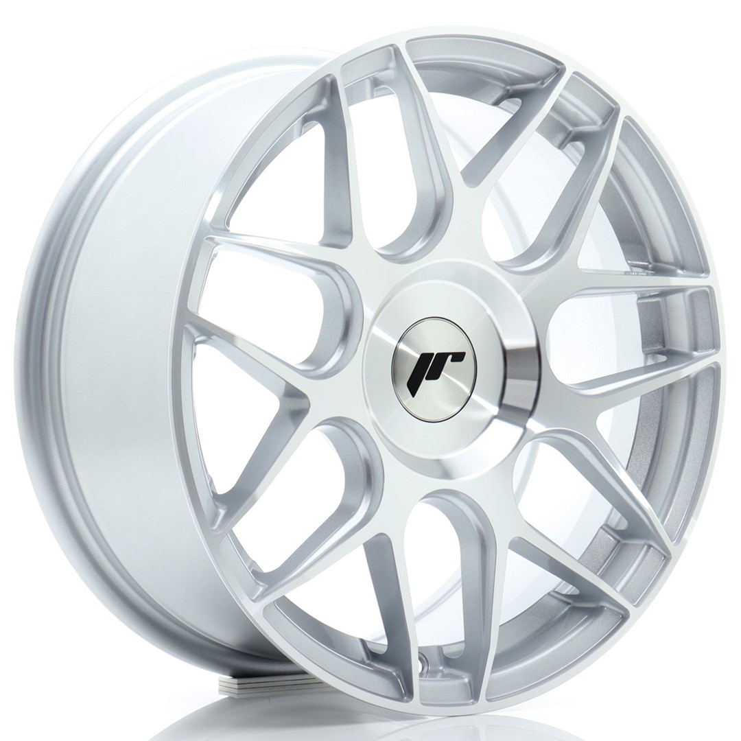 Image of JR-Wheels JR18 Velgen 16 Inch 7J ET20-35 Custom PCD Flow Form Silver Machined Face