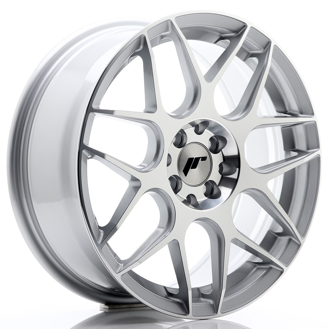 Image of JR-Wheels JR18 Velgen 17 Inch 7J ET40 4x100 Flow Form Silver Machined Face