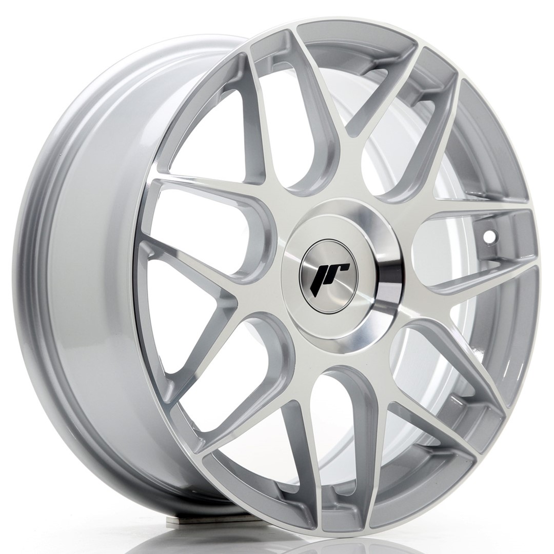 Image of JR-Wheels JR18 Velgen 17 Inch 7J ET20-40 Custom PCD Flow Form Silver Machined Face