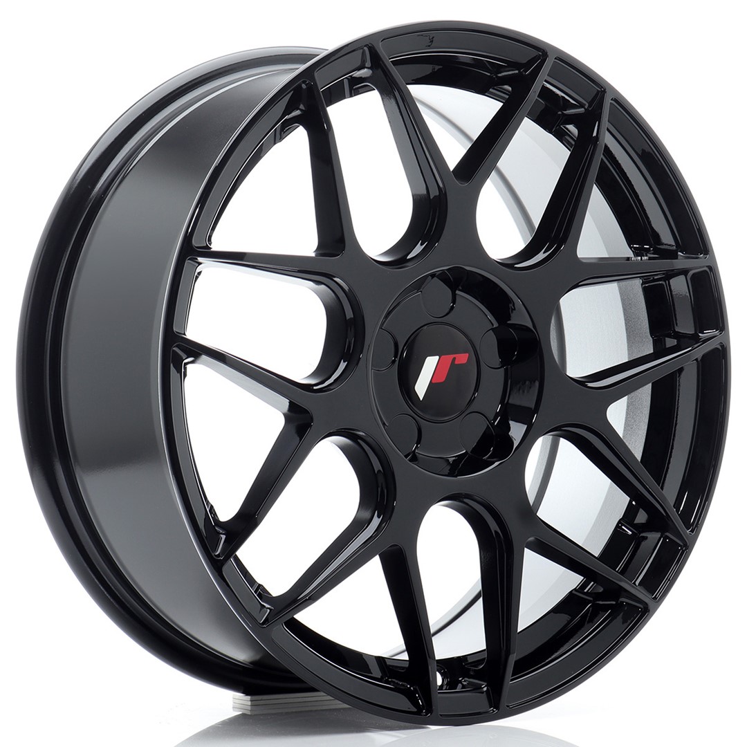 Image of JR-Wheels JR18 Velgen 17 Inch 7J ET20-40 Custom PCD Flow Form Gloss Black