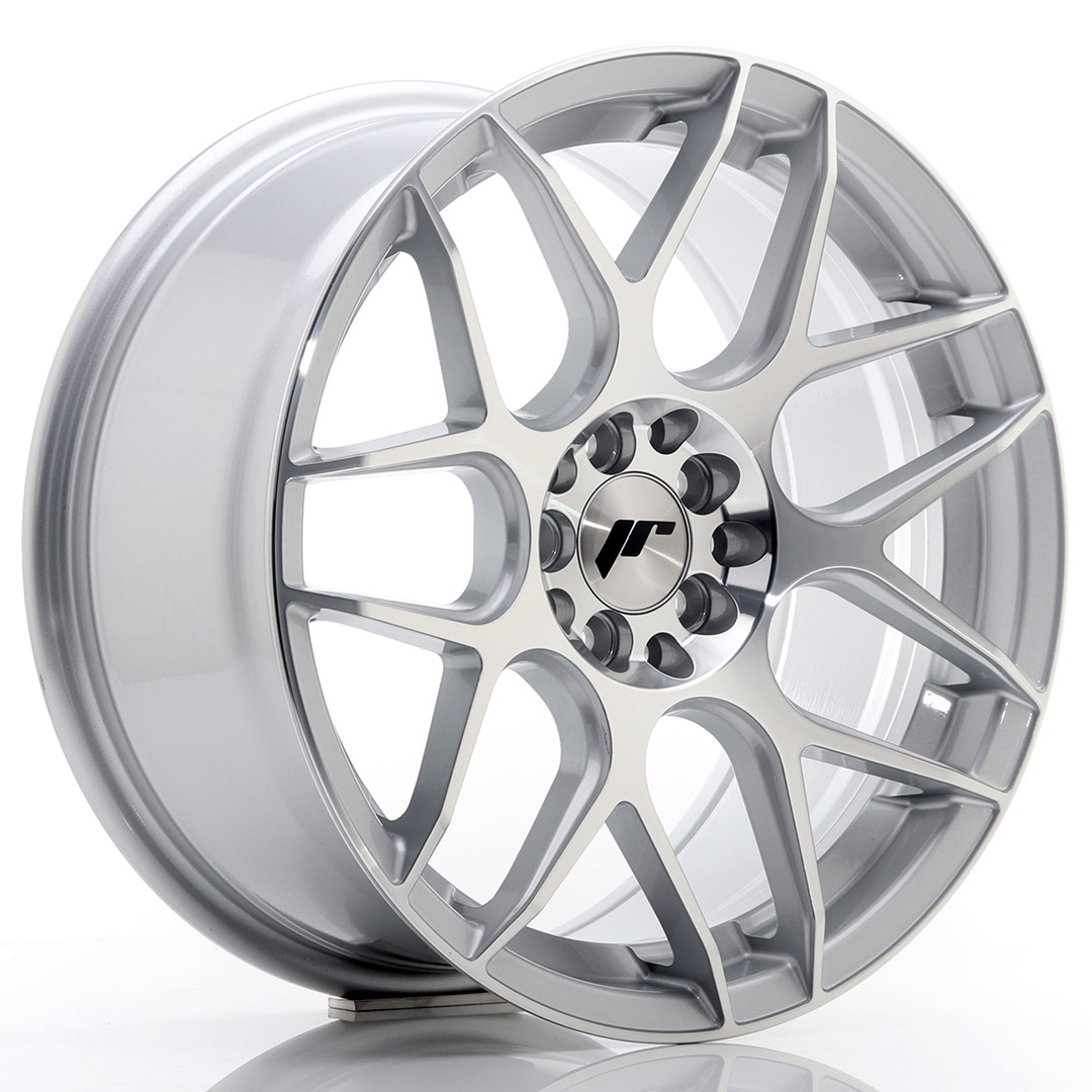 Image of JR-Wheels JR18 Velgen 17 Inch 8J ET35 4x100,4x114.3 Flow Form Silver Machined Face