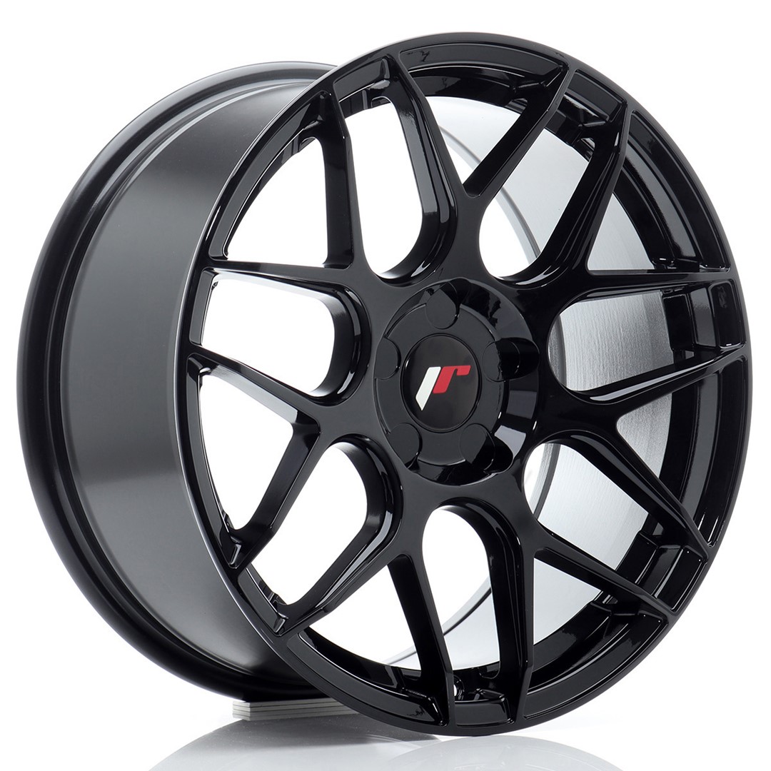Image of JR-Wheels JR18 Velgen 17 Inch 8J ET20-35 Custom PCD Flow Form Gloss Black