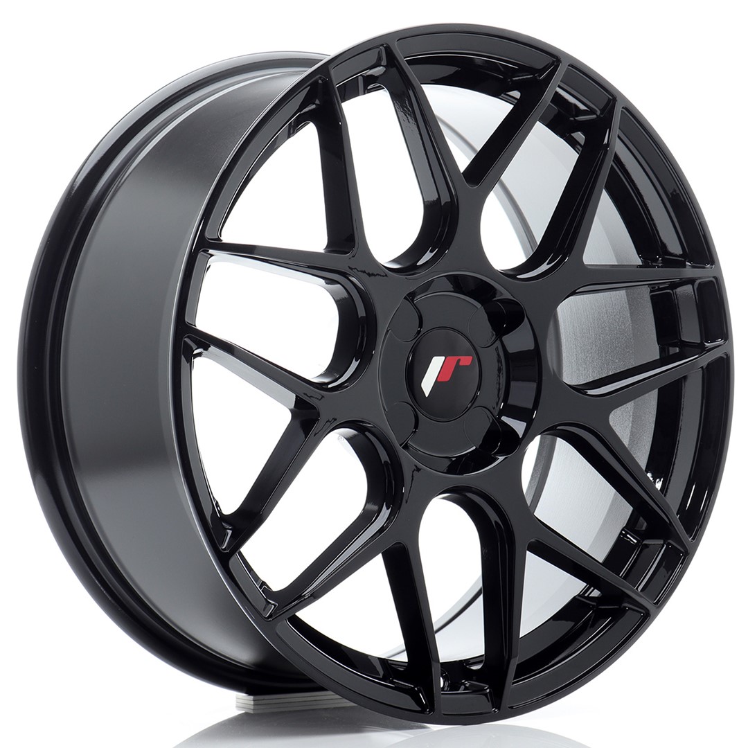Image of JR-Wheels JR18 Velgen 18 Inch 7.5J ET20-40 Custom PCD Flow Form Gloss Black