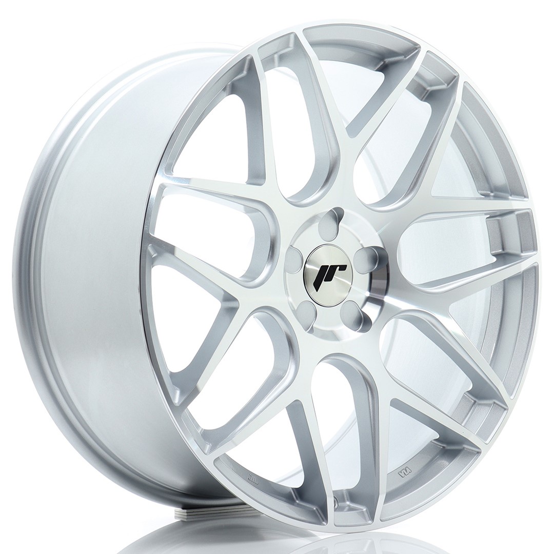 Image of JR-Wheels JR18 Velgen 20 Inch 9J ET20-40 Custom PCD Flow Form Silver Machined Face