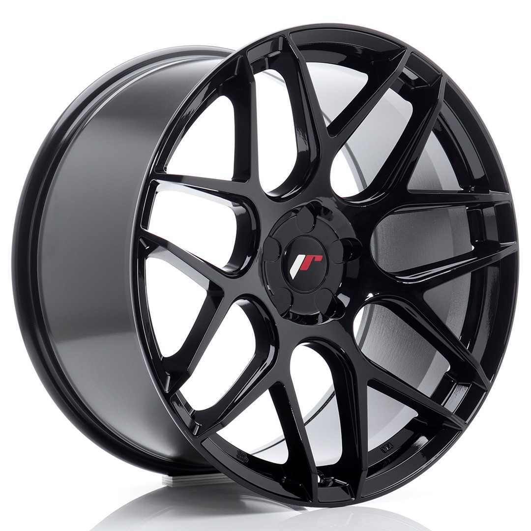 Image of JR-Wheels JR18 Velgen 20 Inch 9.5J ET20-35 Custom PCD Flow Form Gloss Black