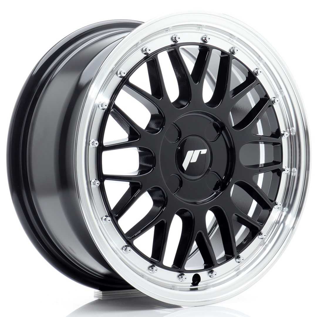 Image of JR-Wheels JR23 Velgen 16 Inch 7J ET20-45 Custom PCD Gloss Black Machined Lip