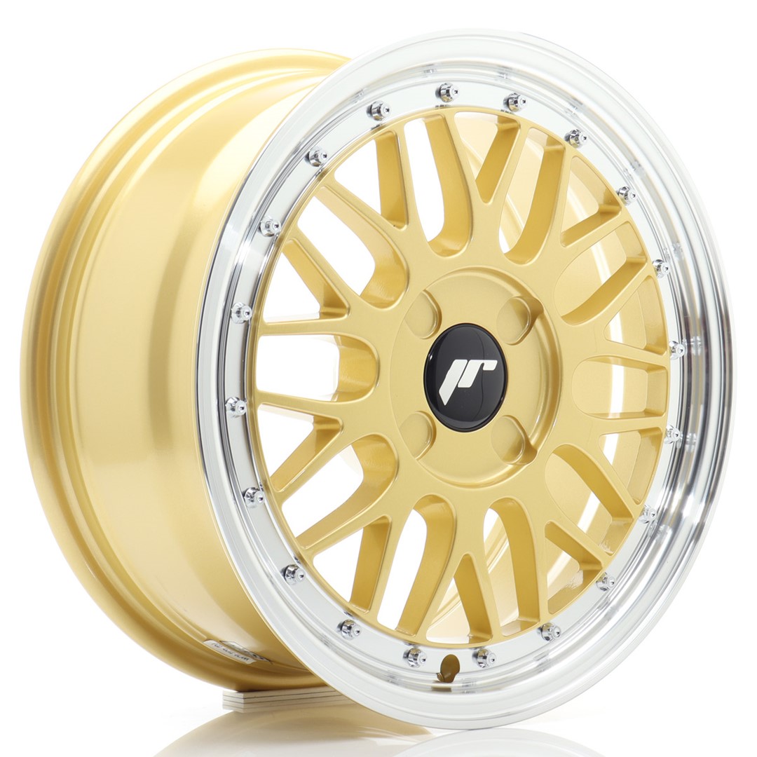 Image of JR-Wheels JR23 Velgen 16 Inch 7J ET20-45 Custom PCD Gold Machined Lip