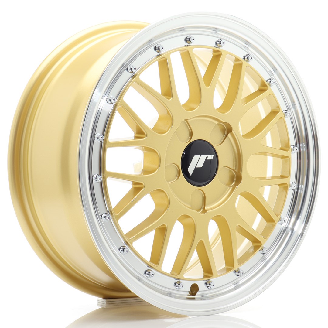 Image of JR-Wheels JR23 Velgen 16 Inch 7J ET20-45 Custom PCD Gold Machined Lip