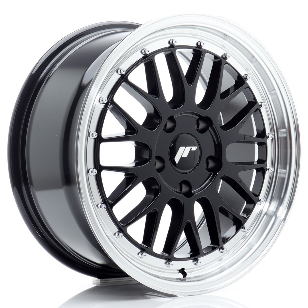 Image of JR-Wheels JR23 Velgen 17 Inch 8J ET35 5x120 Flow Form Gloss Black Machined Lip